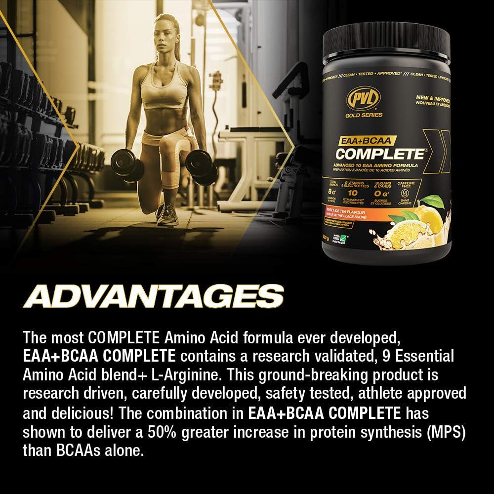 EAA BCAA COMPLETE | Pre, Intra or Post Workout – EAA/BCAA with L-Arginine, Amino Acid Supplement – Keto Friendly – (886 G, Tropical Punch)