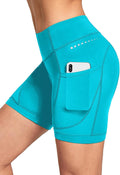 5" Bike Shorts Women 4D Padded Pockets Cycling Shorts Mountain Biking Bicycle Spin Gel UPF50+