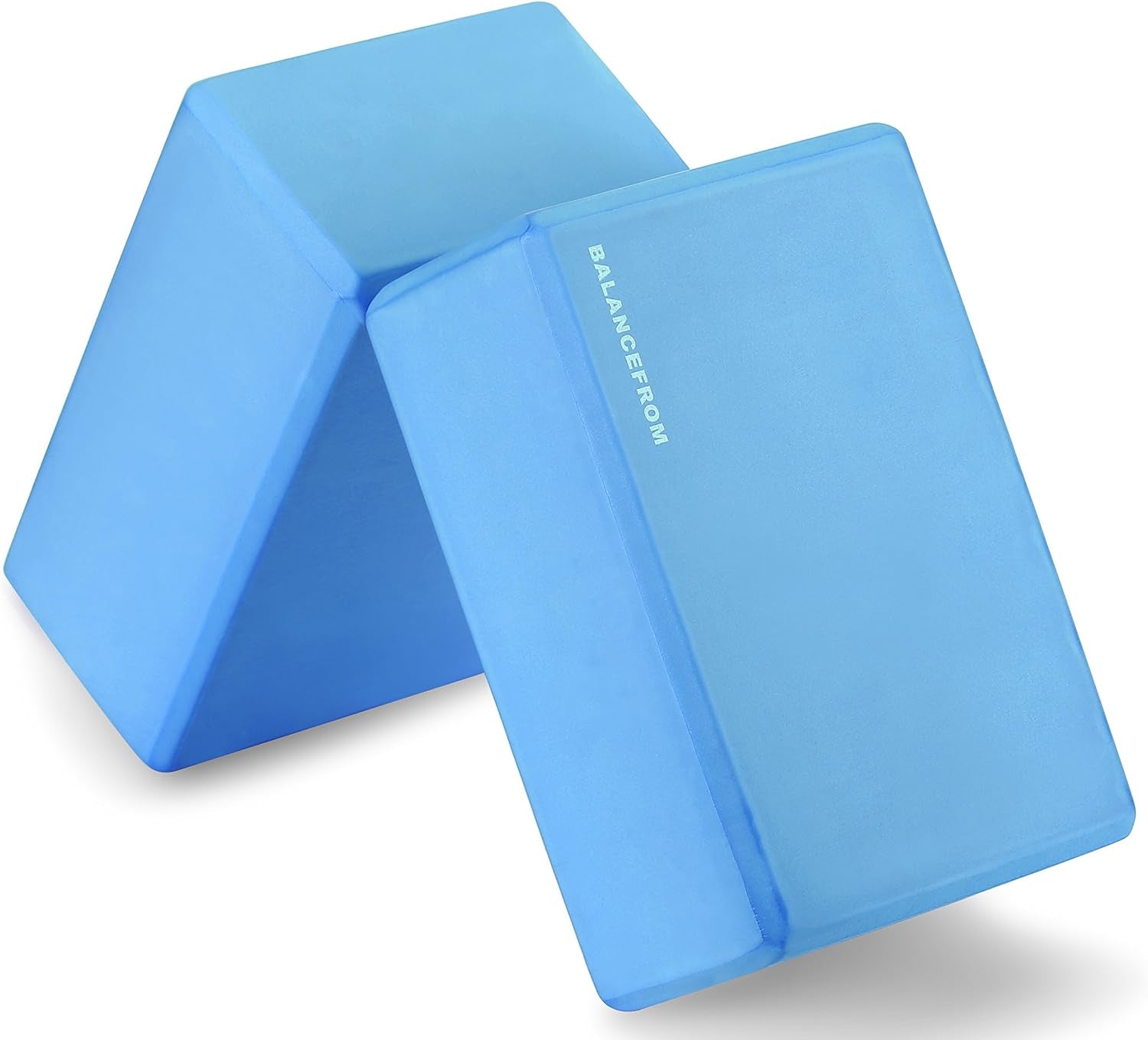 Balancefrom Set of 2 High Density Yoga Blocks, 9"X6"X4" Each, Pair, Multiple Colors