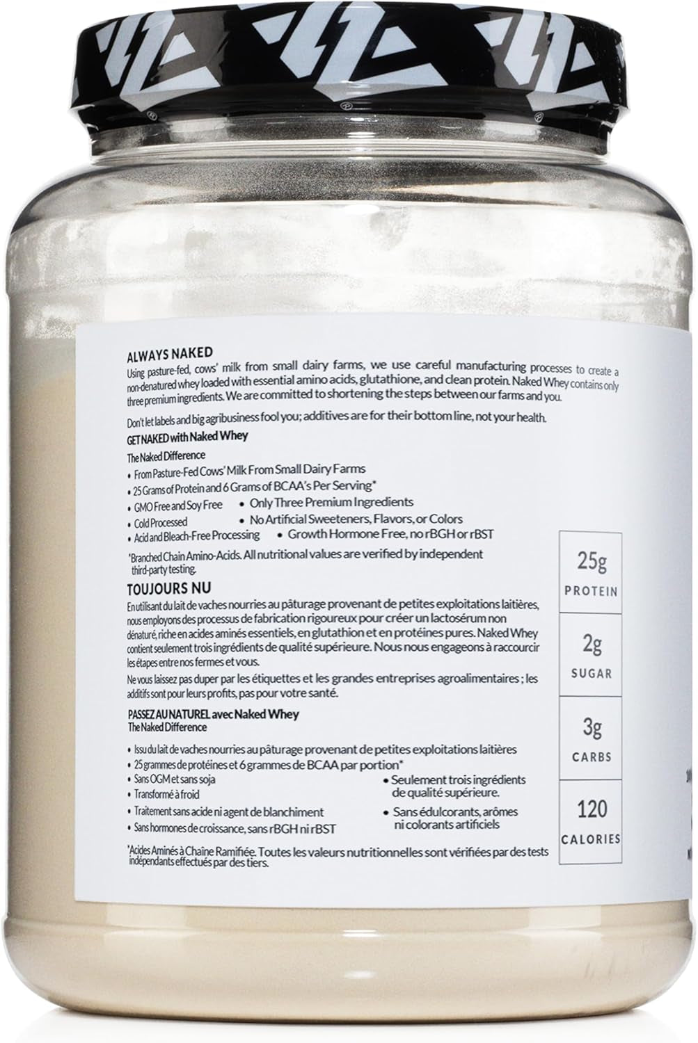 Whey 2LB 100% Grass Fed Whey Protein Powder - Only 1 Ingredient, Unflavored Whey Protein, Undenatured, Gluten Free, Soy Free, No Gmos, No Preservatives
