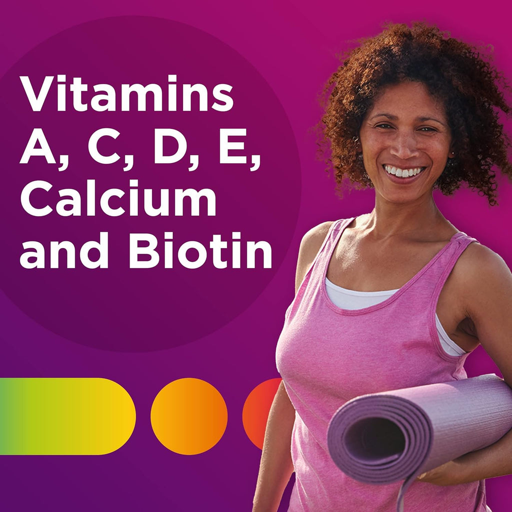 Women Multigummies, Multivitamins/Minerals Gummies, Cherry, Berry, and Orange Flavours, 130 Gummies (Packaging May Vary)