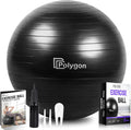Exercise Ball, Professional Grade Anti-Burst Balance Ball for Yoga, Birthing, Stability, Core Exercise, Fitness, Workout Guide Included
