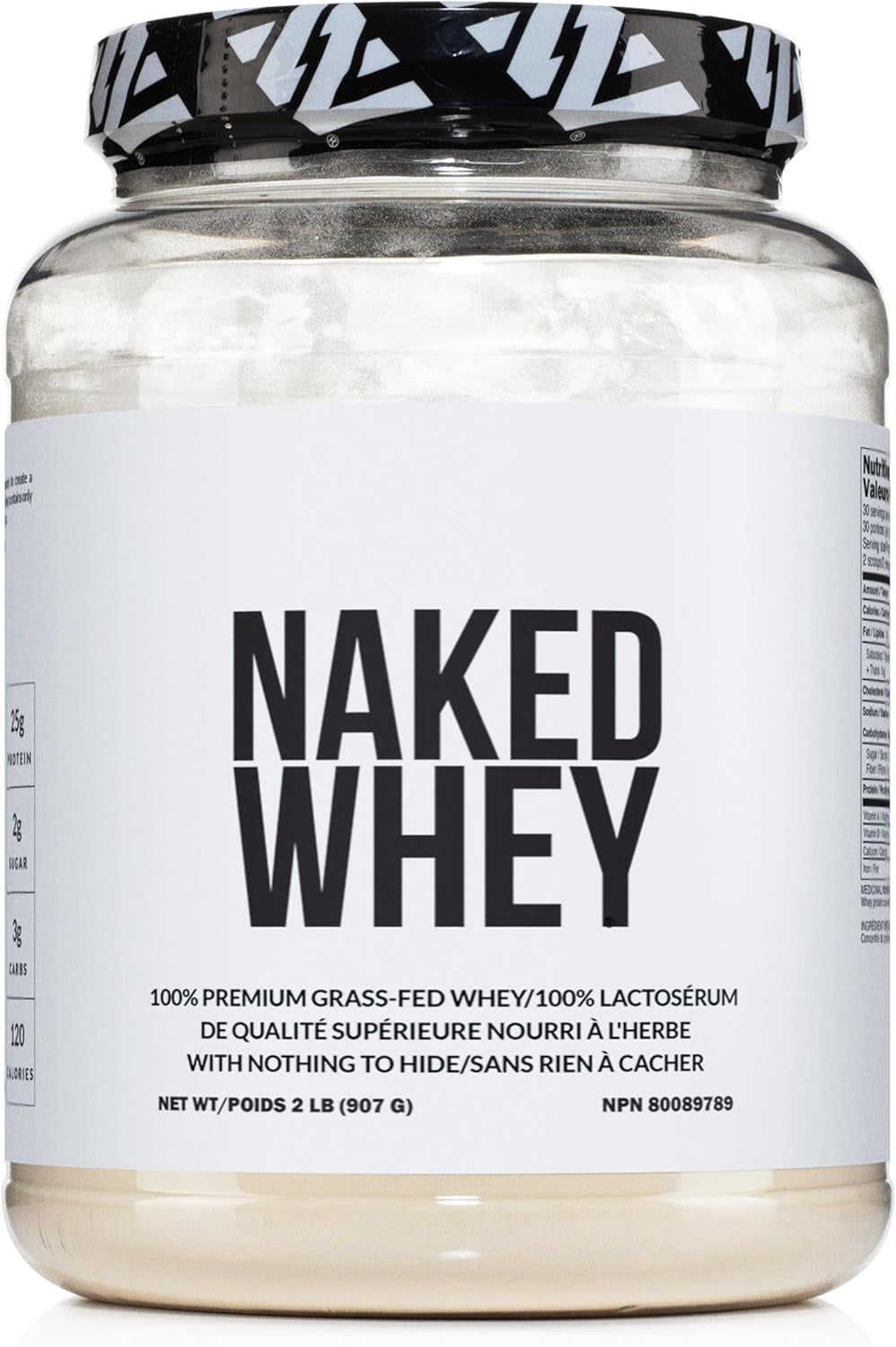Whey 2LB 100% Grass Fed Whey Protein Powder - Only 1 Ingredient, Unflavored Whey Protein, Undenatured, Gluten Free, Soy Free, No Gmos, No Preservatives