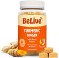 Turmeric Curcumin with Black Pepper & Ginger - 60 Gummies I Turmeric and Ginger Supplement for Immune Support, Healthy Skin, and Mobility - Tropical Flavor