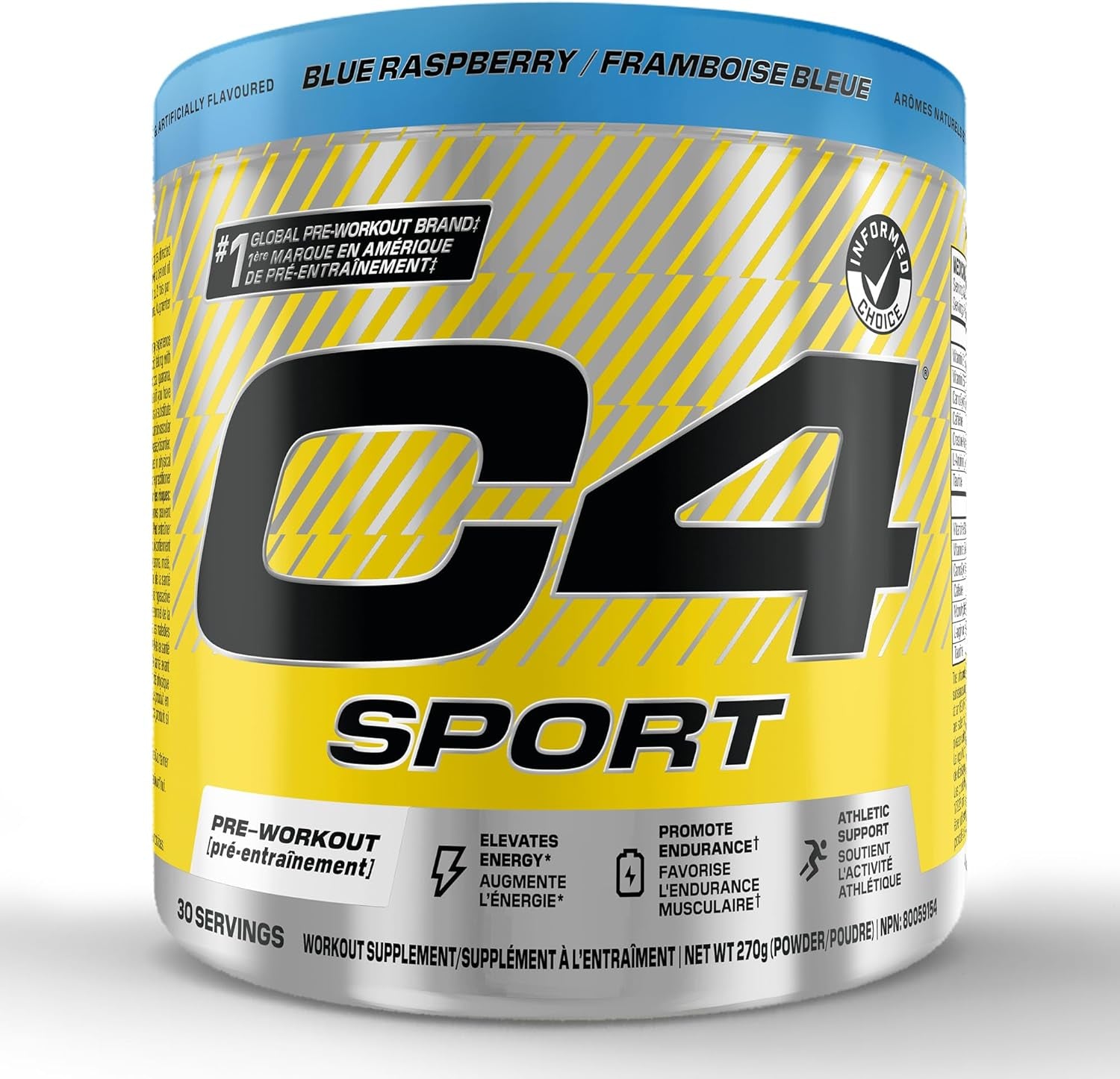 C4 Sport Pre Workout Powder - Preworkout Energy with Creatine, Beta-Alanine, and 135Mg Caffeine - NSF Certified for Sport - Blue Raspberry, 30 Servings