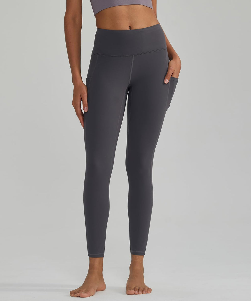 Leggings for Women with 3 Pockets Buttery Soft High Waisted Yoga Pants Non-See-Through Full-Length Tights