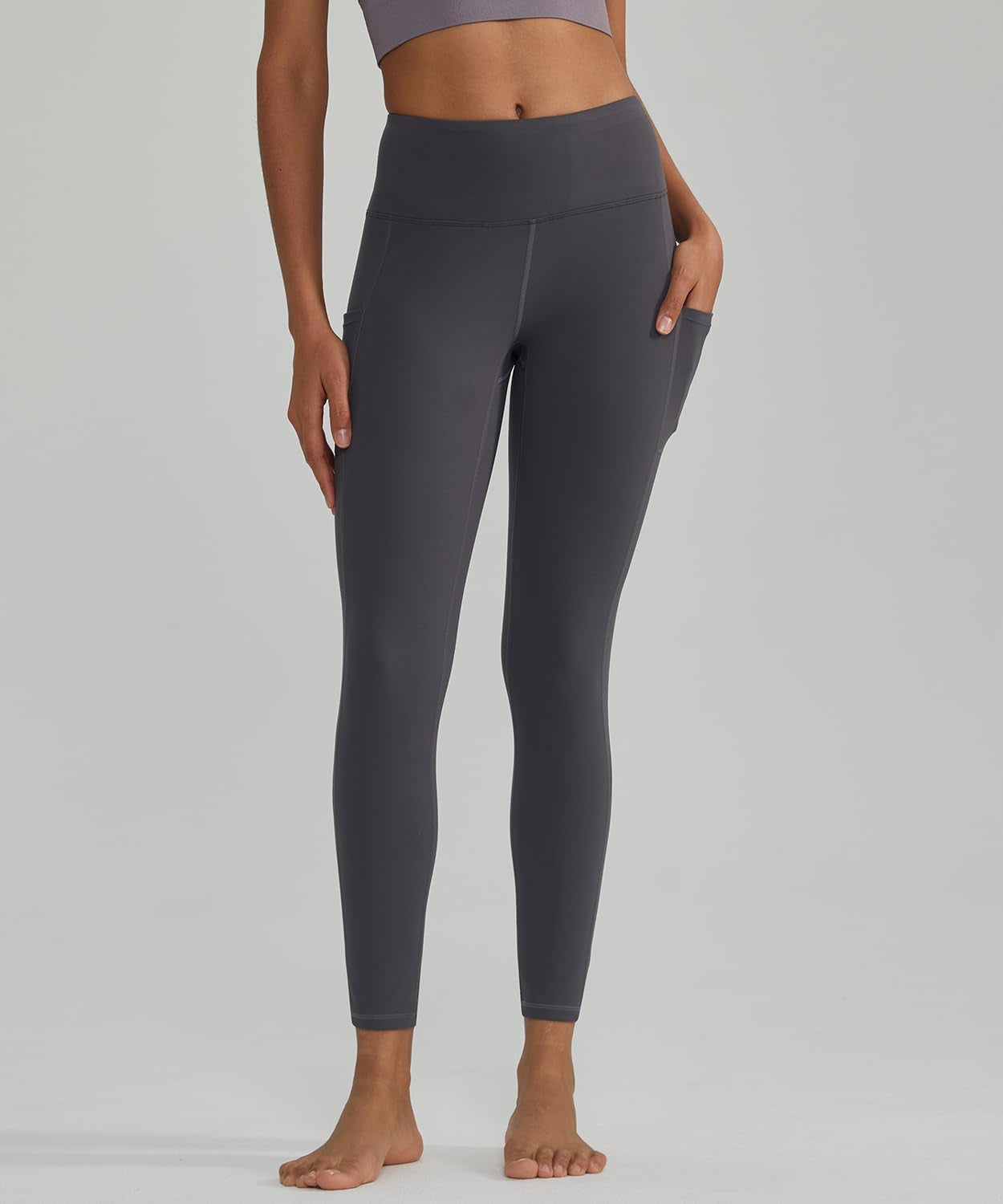 Leggings for Women with 3 Pockets Buttery Soft High Waisted Yoga Pants Non-See-Through Full-Length Tights