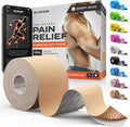 Kinesiology Tape-Incredible Support for Athletic Sports and Recovery+Free Taping Guide - Uncut 2 Inch 16.4 Feet Roll (Desert Beige + Free Taping Guide, Pack of 1)