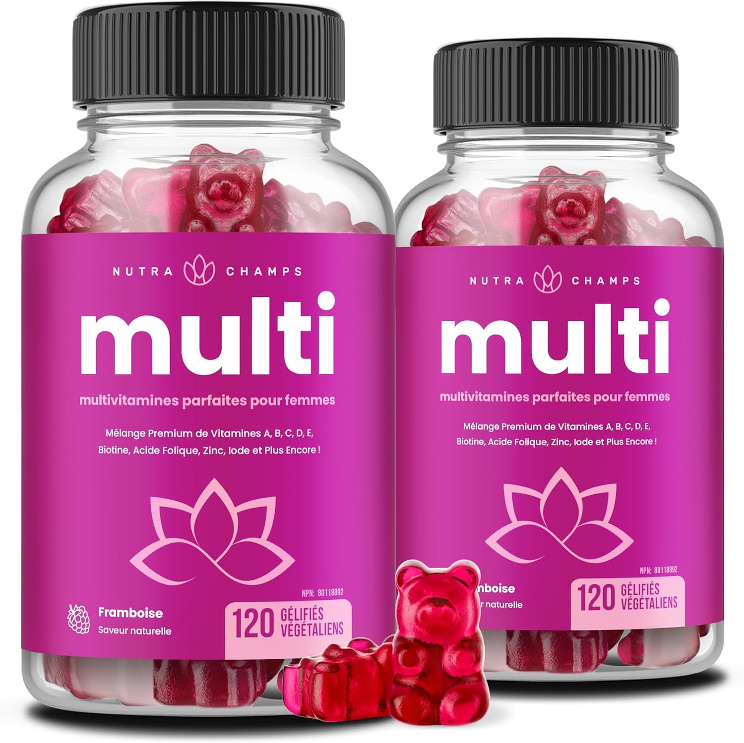 (2-Pack) Multivitamins for Women | Womens Multivitamins Gummies | Bones, Brain, Heart, Immune & Energy Supplement | Womens Vitamins A, B, C, D, E, Biotin & Folic Acid | 120 Gummies