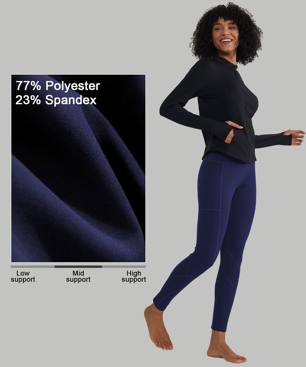 High Waisted Tummy Control Leggings for Women Yoga Pants with Pockets Workout Squat Proof Tights