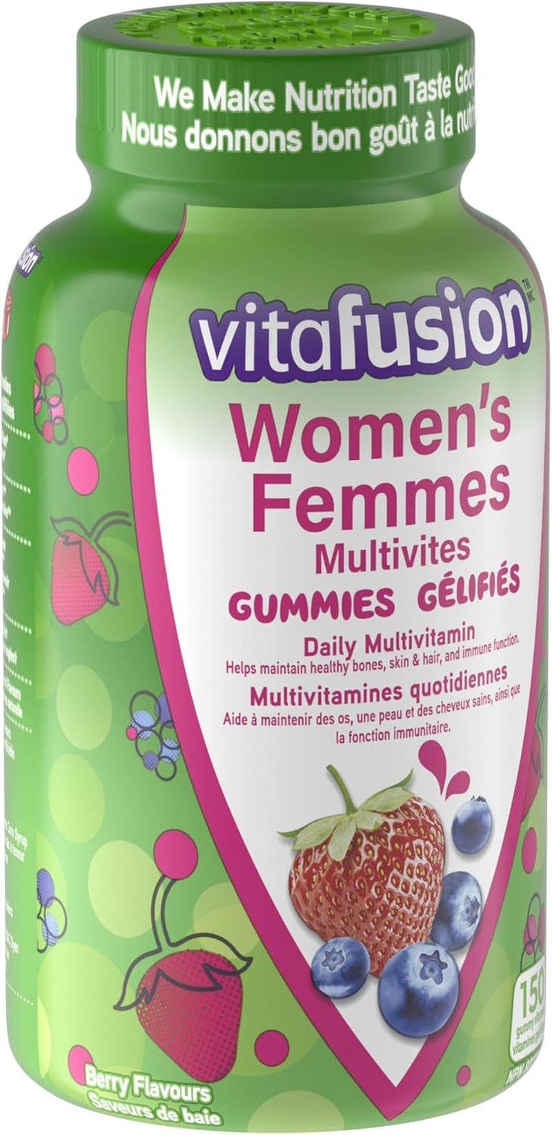 Vitafusion Women'S Multivitamin Gummies, Daily Multivitamin, Healthy Metabolism, Immune Support, Hair, Skin & Nails, Osteoporosis, 150 Count, 2.5 Month Supply, Packaging May Vary