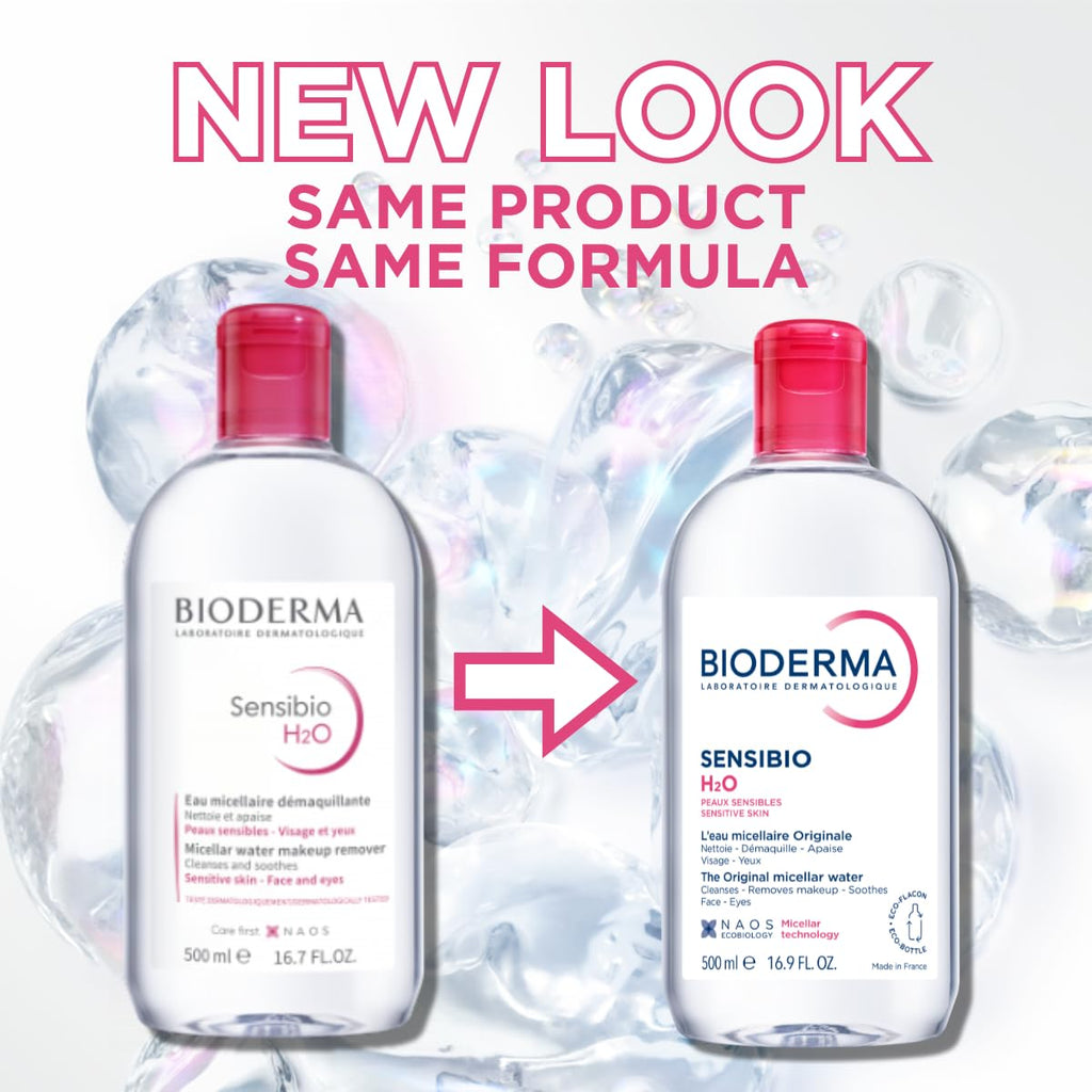 Bioderma Sensibio H2O Micellar Water - Gentle Makeup Remover and Cleanser for Sensitive Skin