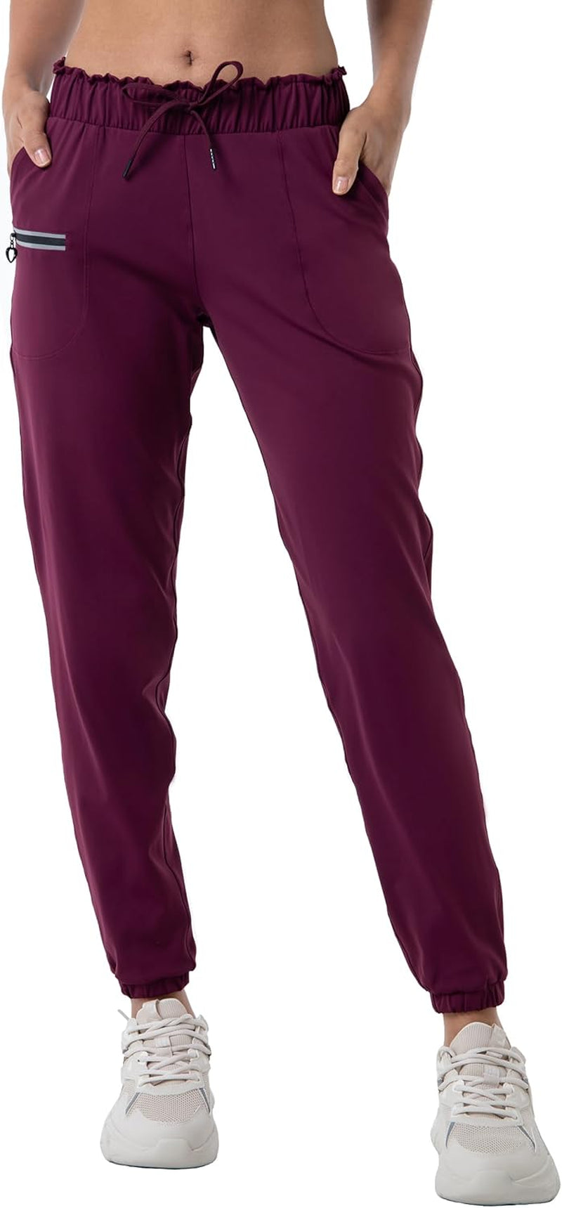 Joggers for Women with Pockets Elastic Waist Workout Sport Gym Pants Comfy Lounge Yoga Running Pants