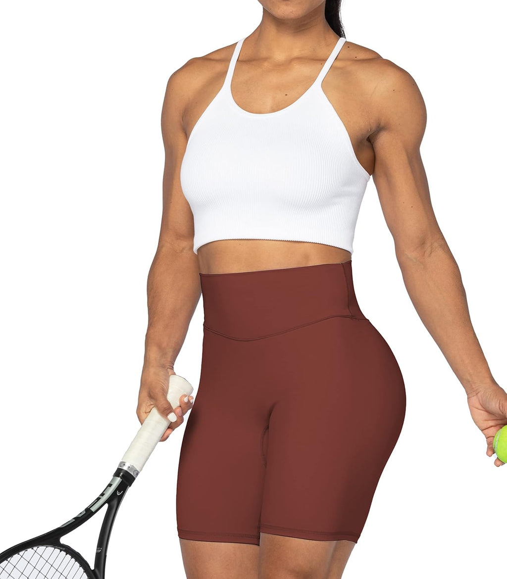 High Waist Biker Shorts for Women No Front Seam Soft Yoga Workout Gym Bike Shorts Tummy Control Squat Proof