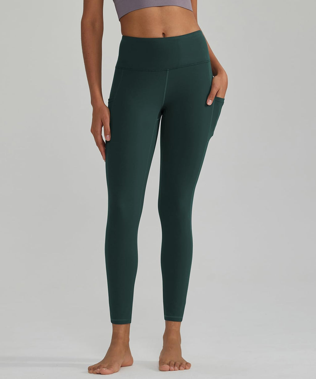 Leggings for Women with 3 Pockets Buttery Soft High Waisted Yoga Pants Non-See-Through Full-Length Tights