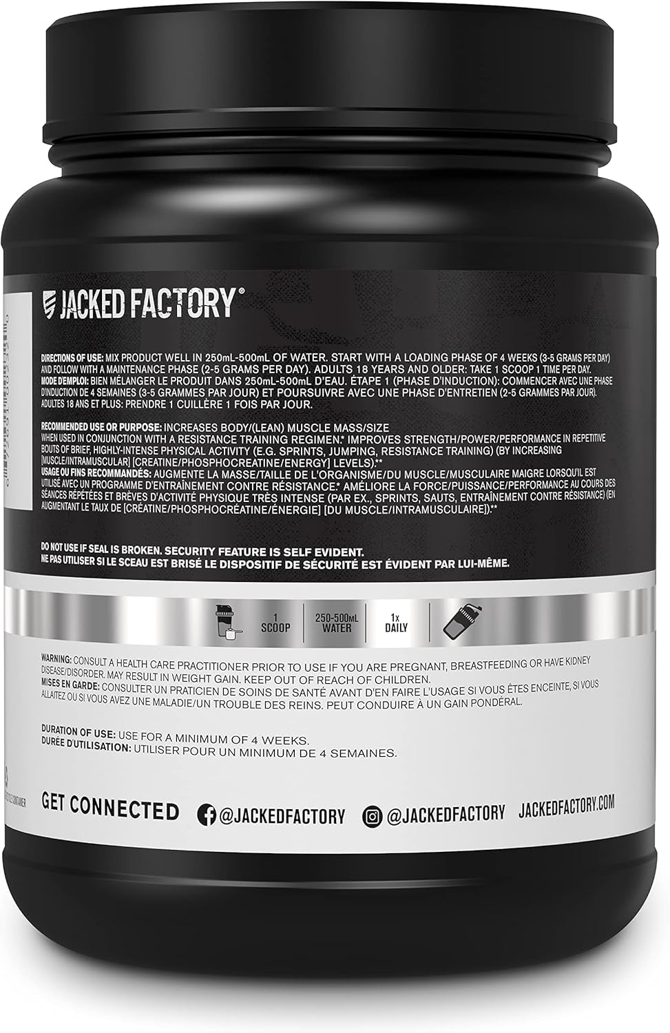 Creatine Monohydrate Powder 1000G - Canadian-Owned Informed Choice Certified Supplement for Increased Muscle Mass*, Improved Strength, Power, & Performance** - 200 Servings, Unflavored