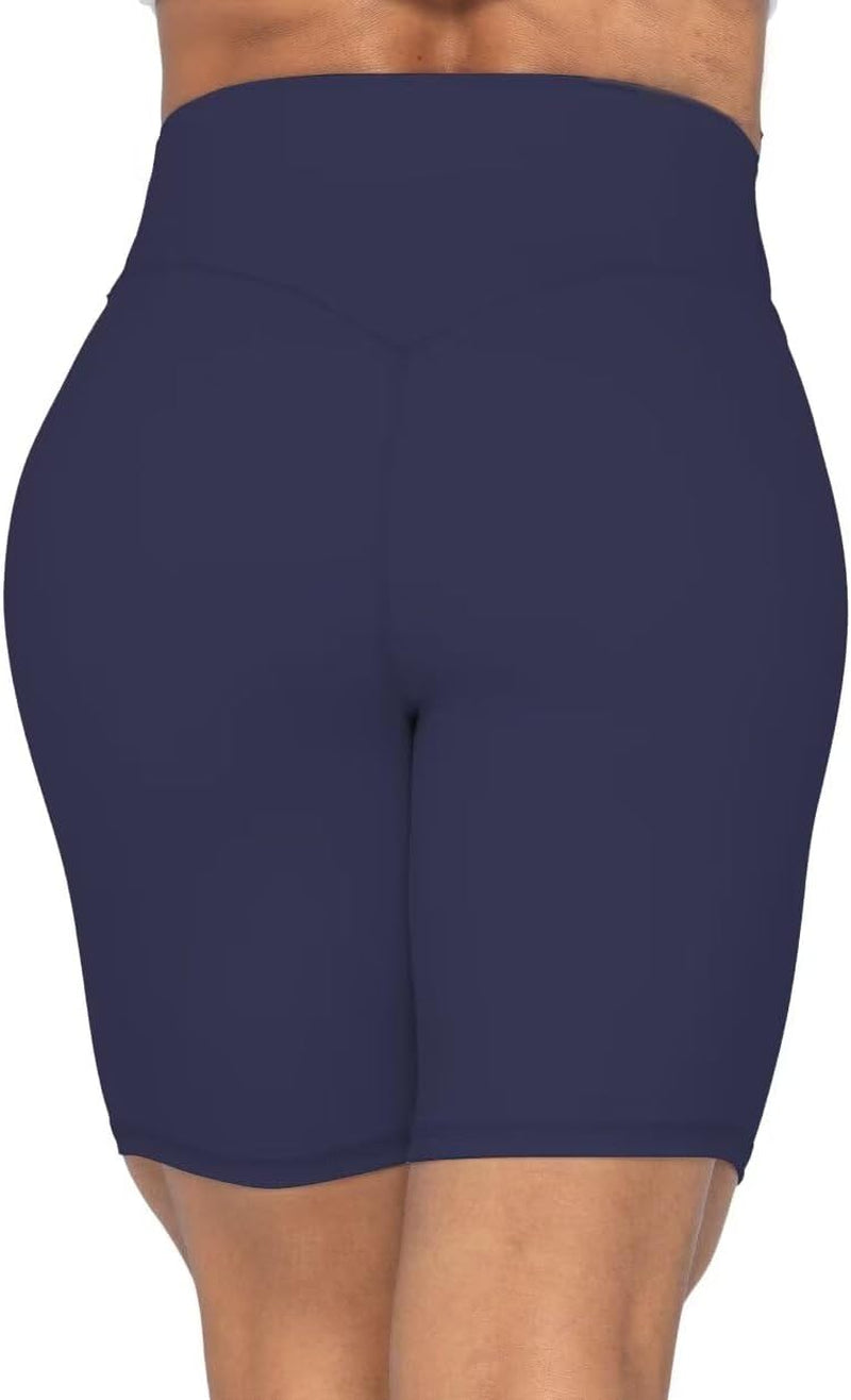 High Waist Biker Shorts for Women No Front Seam Soft Yoga Workout Gym Bike Shorts Tummy Control Squat Proof