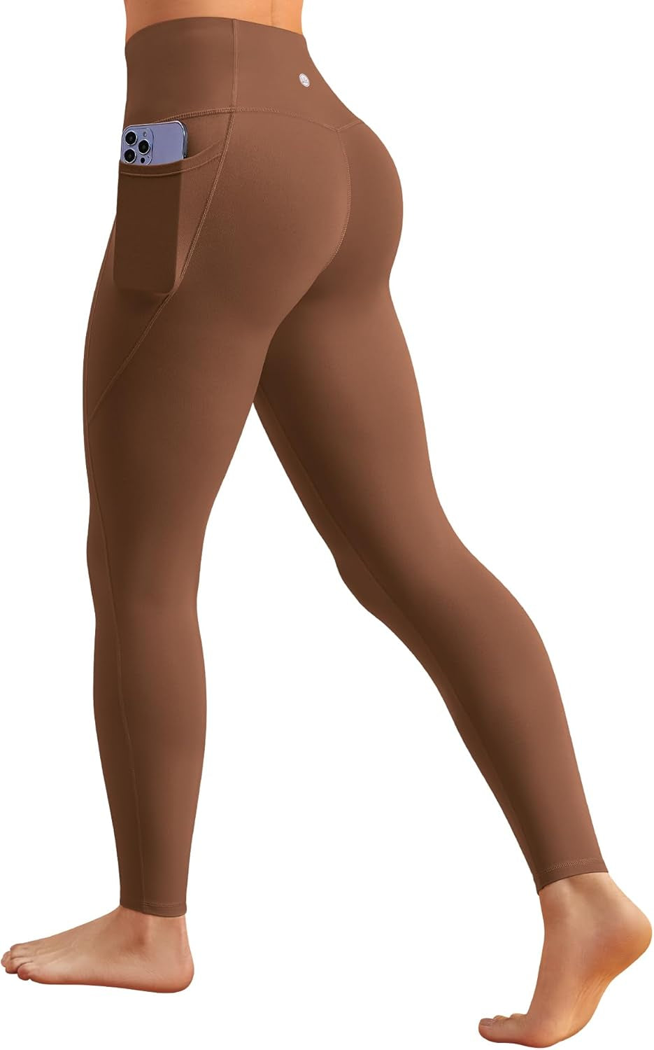 Bareluxe Womens Leggings with Pockets 25" No Front Seam High Waisted Workout Gym Yoga Pants Tights