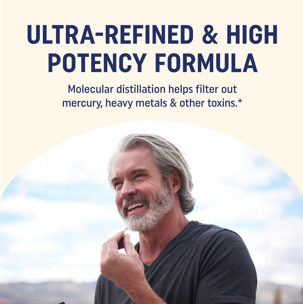 Triple Strength Omega 3 Fish Oil 3600 Mg | EPA & DHA | over 2100Mg Omega-3 Fatty Acids | 1300Mg EPA + 860Mg DHA | Best Essential Fatty Acids | Premium Wild Caught & Burpless Fish Oil | 180 Ct