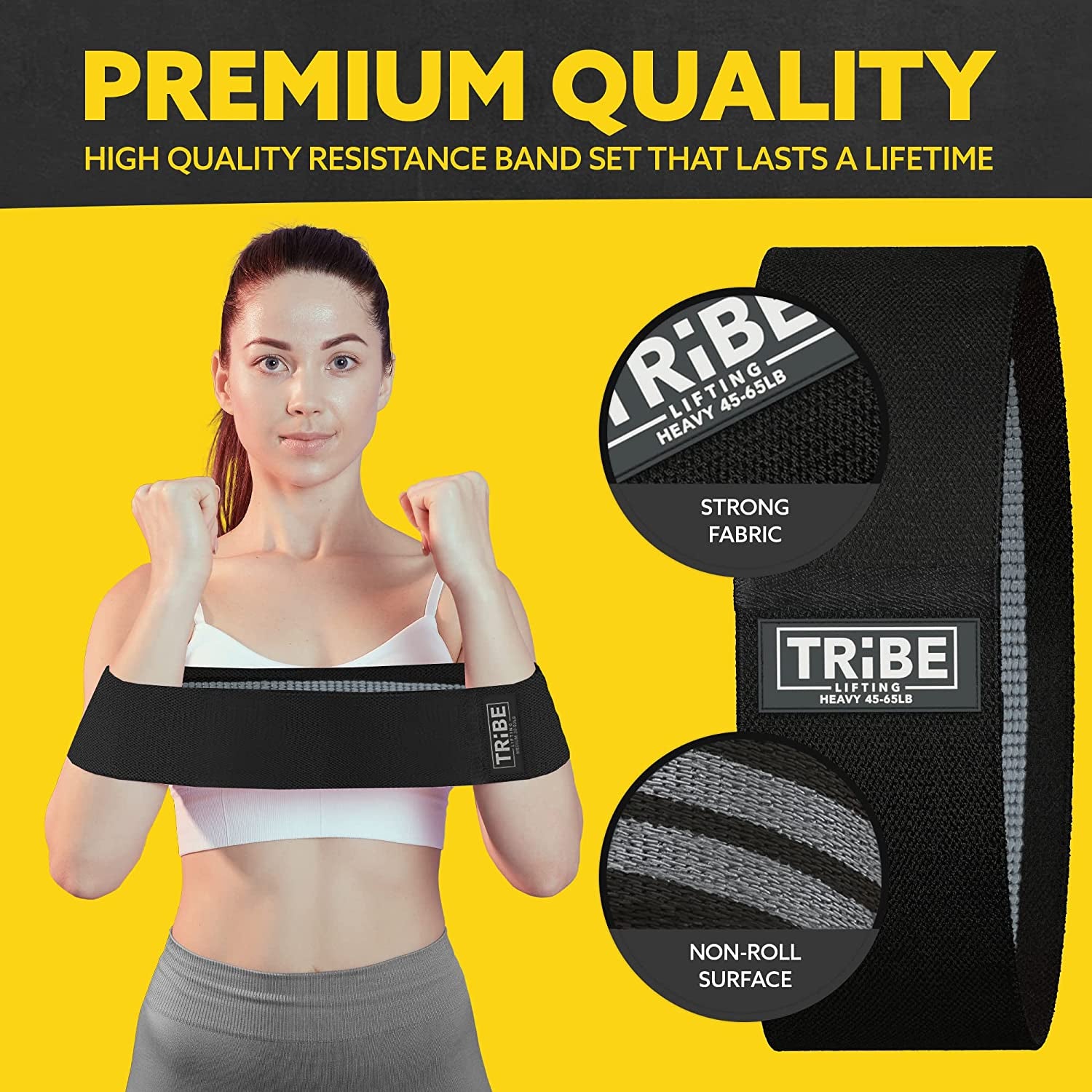 Fabric Resistance Loop – Glute and Thigh Workout Band – Exercise Band for Legs and Butt