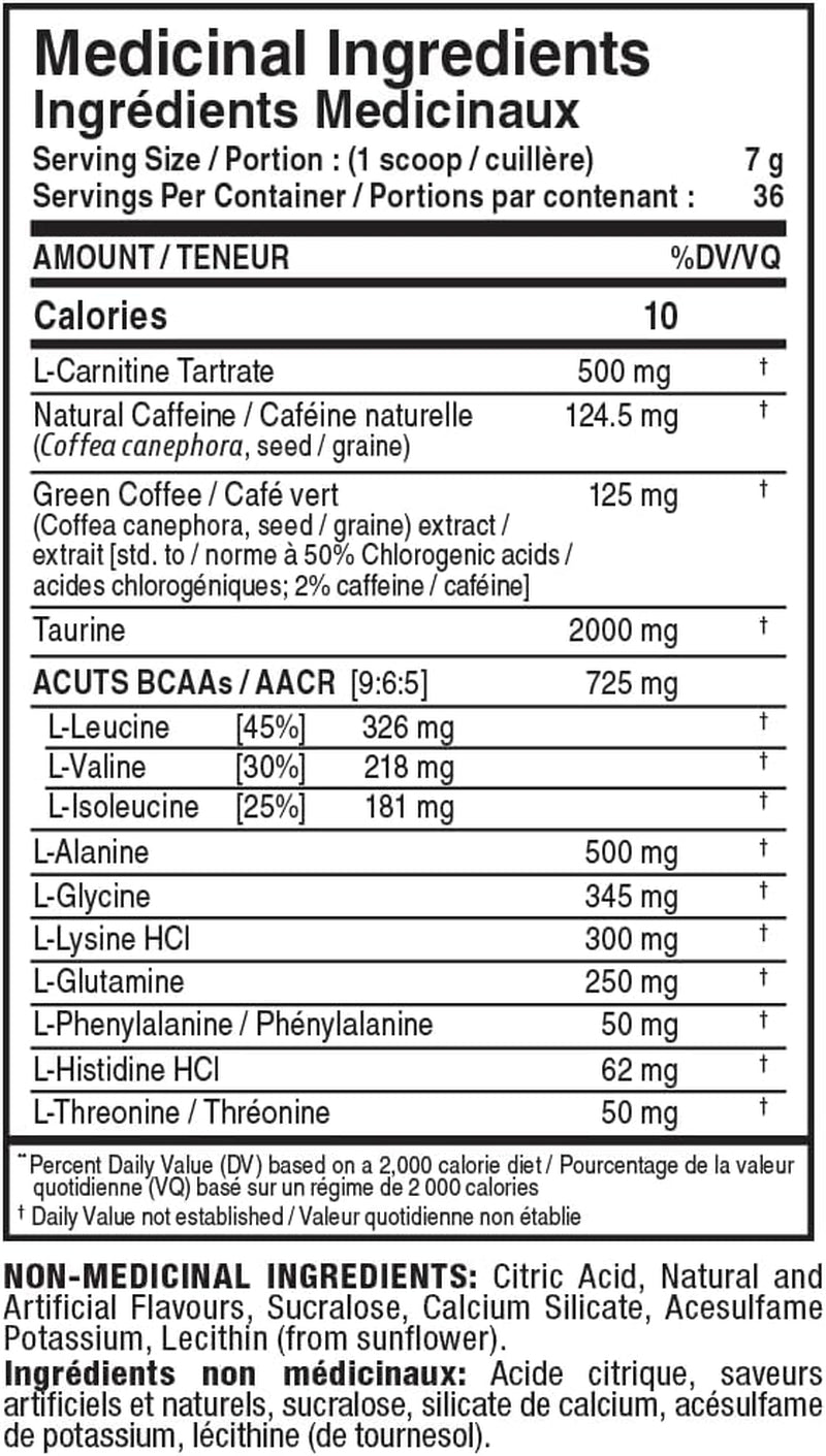 - AMINOCUTS (A:CUTS) - Weight-Management BCAA (L-Carnitine + Taurine + Green Coffee) - Pink Lemonade -Dye Free- 252 Gram - 36 Servings, 252-Gram