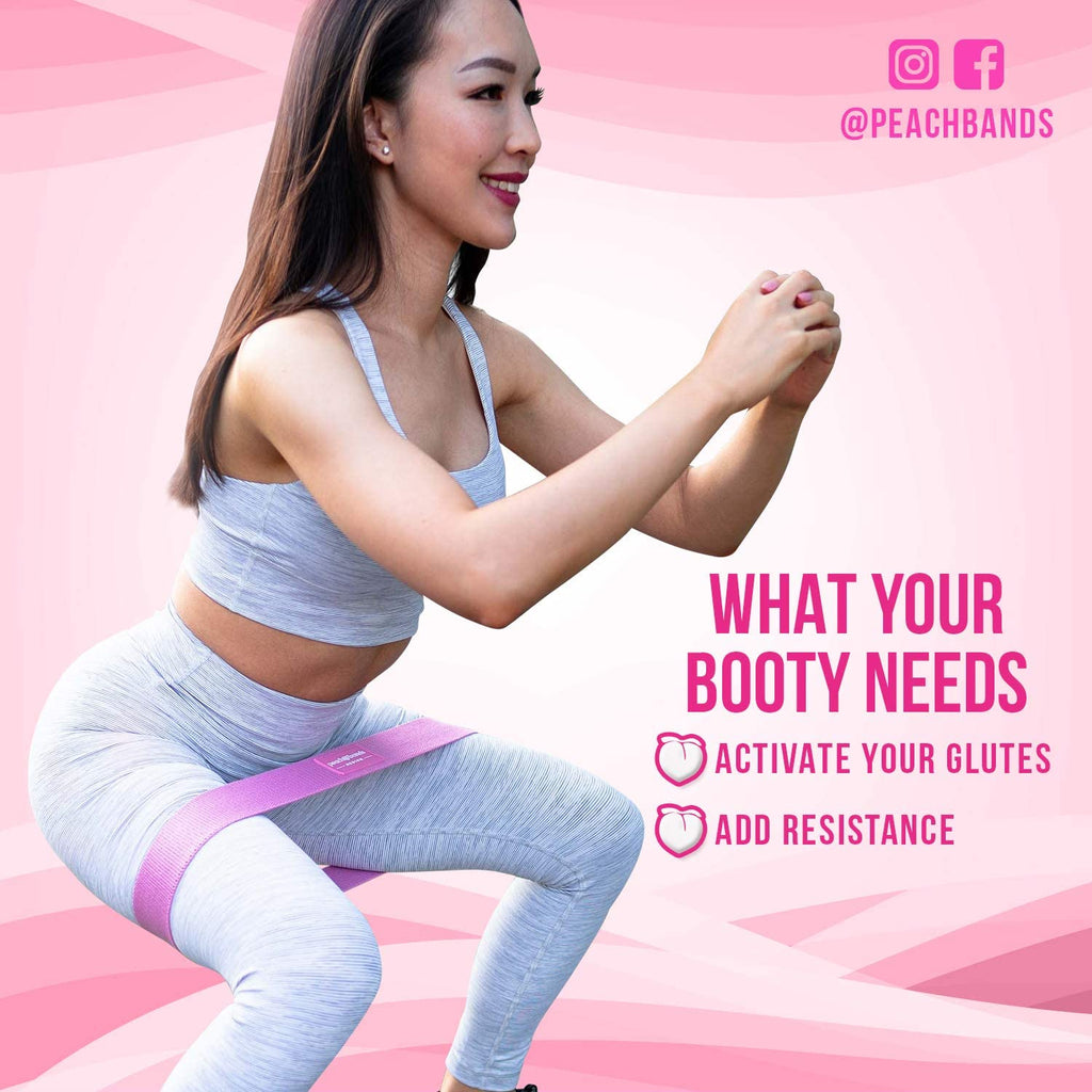 Hip Band Set - Fabric Booty Resistance Bands for Leg and Butt Workouts