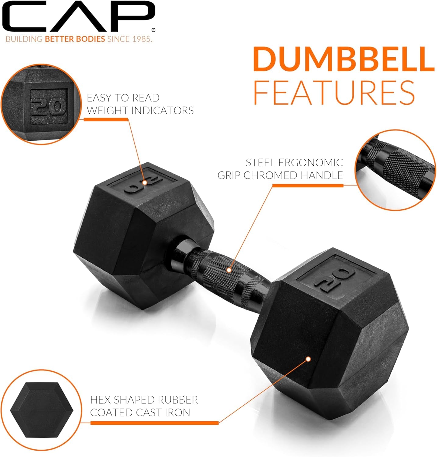 Coated Hex Dumbbell Weight - Pairs | Multiple Options