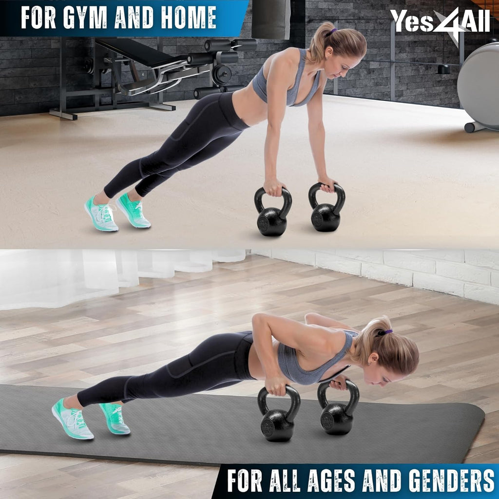 5-50 Lbs Cast Iron Kettlebell for Dumbbell Weights Exercises, Gym, Full Body Home Workout Equipment, Push Up, Grip and Strength Training