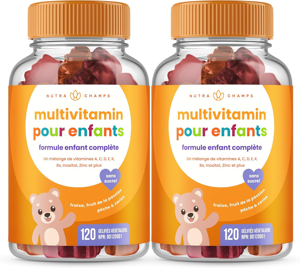 (2-Pack) Kids Multivitamin Gummy | Sugar Free Kid Vitamins | Strawberry, Passionfruit, Peach & Cherry | Multivitamins for Children | Vegan, Non-Gmo & Gluten Free | 120 Gummy Vitamins for Toddlers & Kids