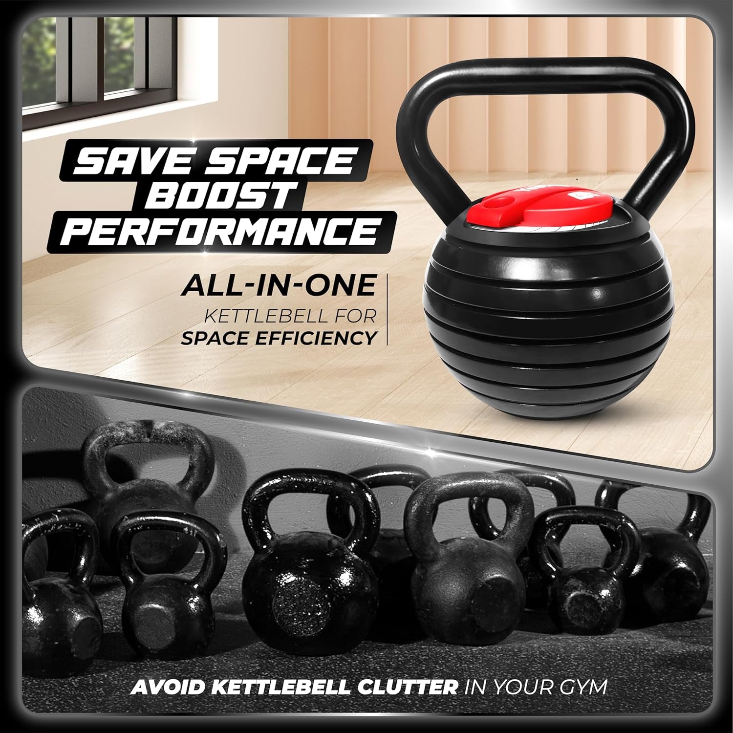 5-50 Lbs Cast Iron Kettlebell for Dumbbell Weights Exercises, Gym, Full Body Home Workout Equipment, Push Up, Grip and Strength Training