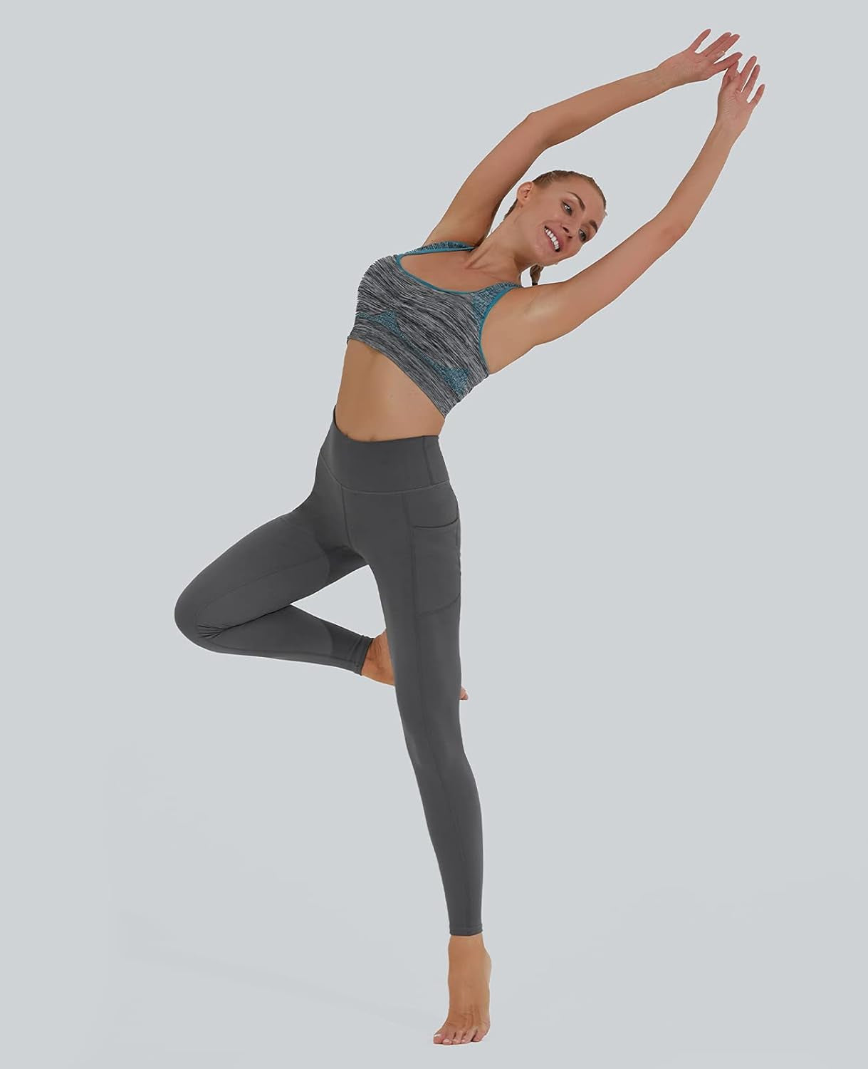 Yoga Pants for Women, High Waisted Leggings with Pockets, Tummy Control Non See through Workout Pants