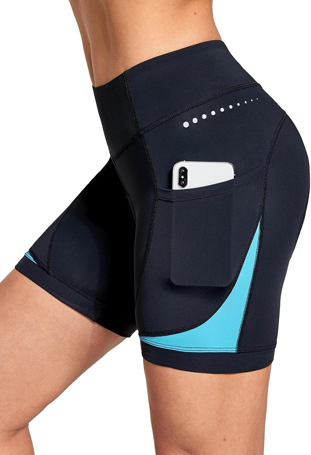 5" Bike Shorts Women 4D Padded Pockets Cycling Shorts Mountain Biking Bicycle Spin Gel UPF50+