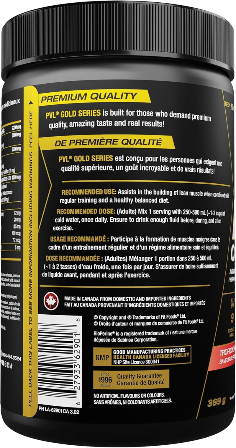 EAA BCAA COMPLETE | Pre, Intra or Post Workout – EAA/BCAA with L-Arginine, Amino Acid Supplement – Keto Friendly – (30 Servings (Pack of 1), Tropical Punch)