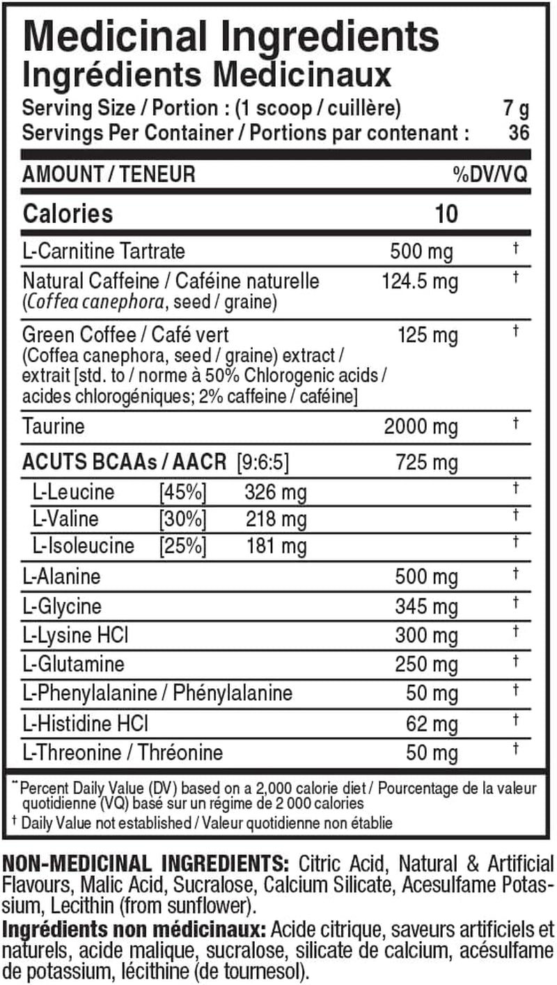 - AMINOCUTS (A:CUTS) - Weight-Management BCAA (L-Carnitine + Taurine + Green Coffee) - Grape -Dye Free- 252 Gram - 36 Servings, 252-Gram