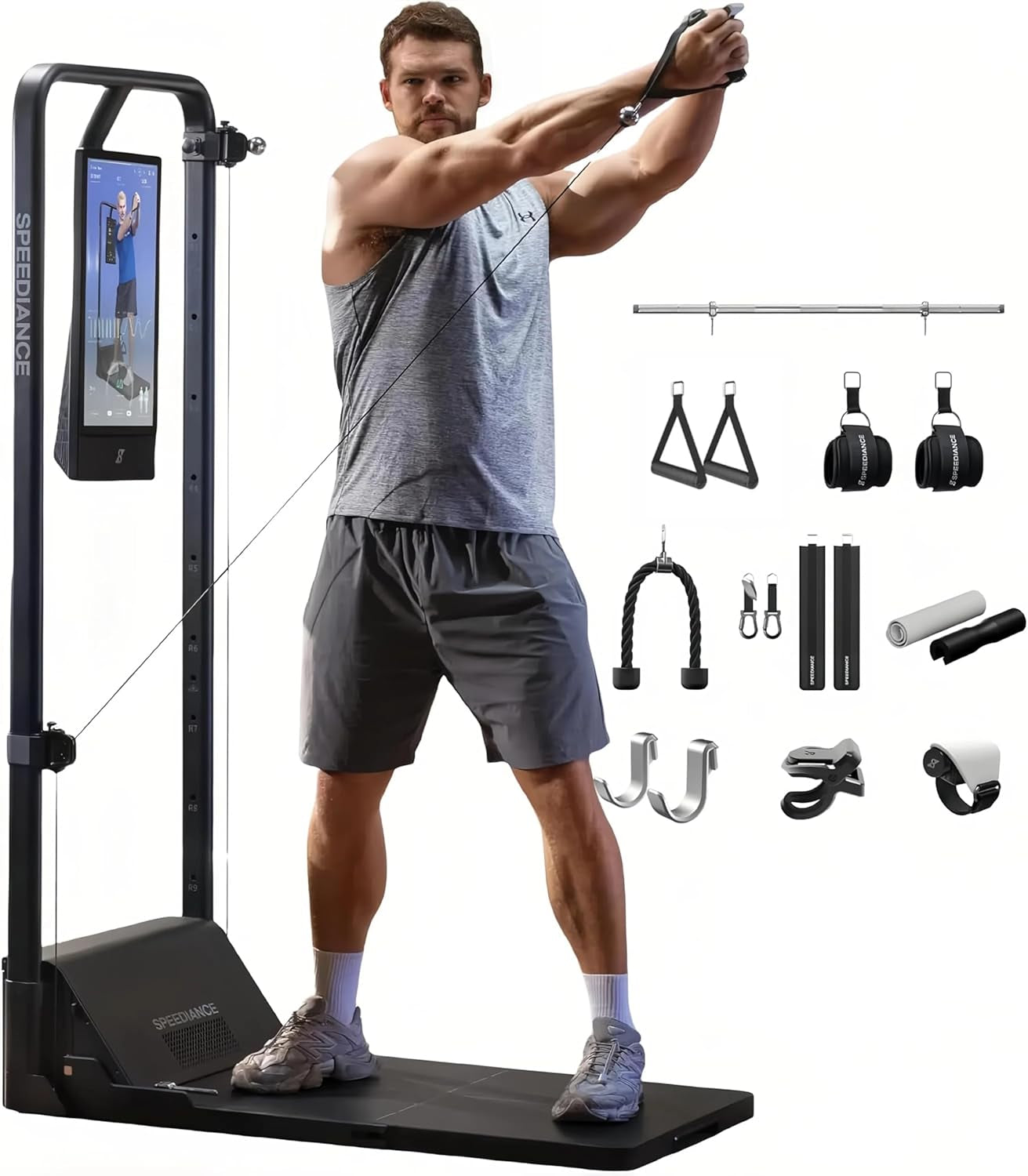 Gym Monster 2 Smart Home Gym, Upgraded Ai-Powered Home Workout Machine, Multi-Functional Smith Machine, Full Body Strength Training Fitness Equipment, All-In-One Workout Station