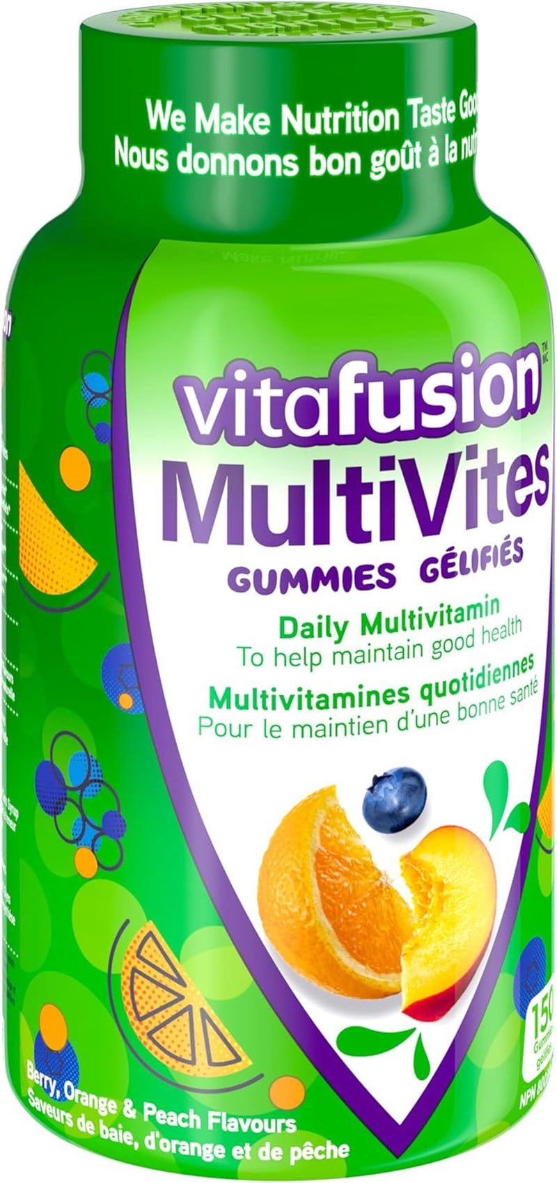 Vitafusion Multivites Gummies - Daily Multivitamin, Helps Maintain Healthy Eyes & Skin, Metabolism, and Immune Function, 12 Essential Nutrients, 75-Day Supply - 150 Count