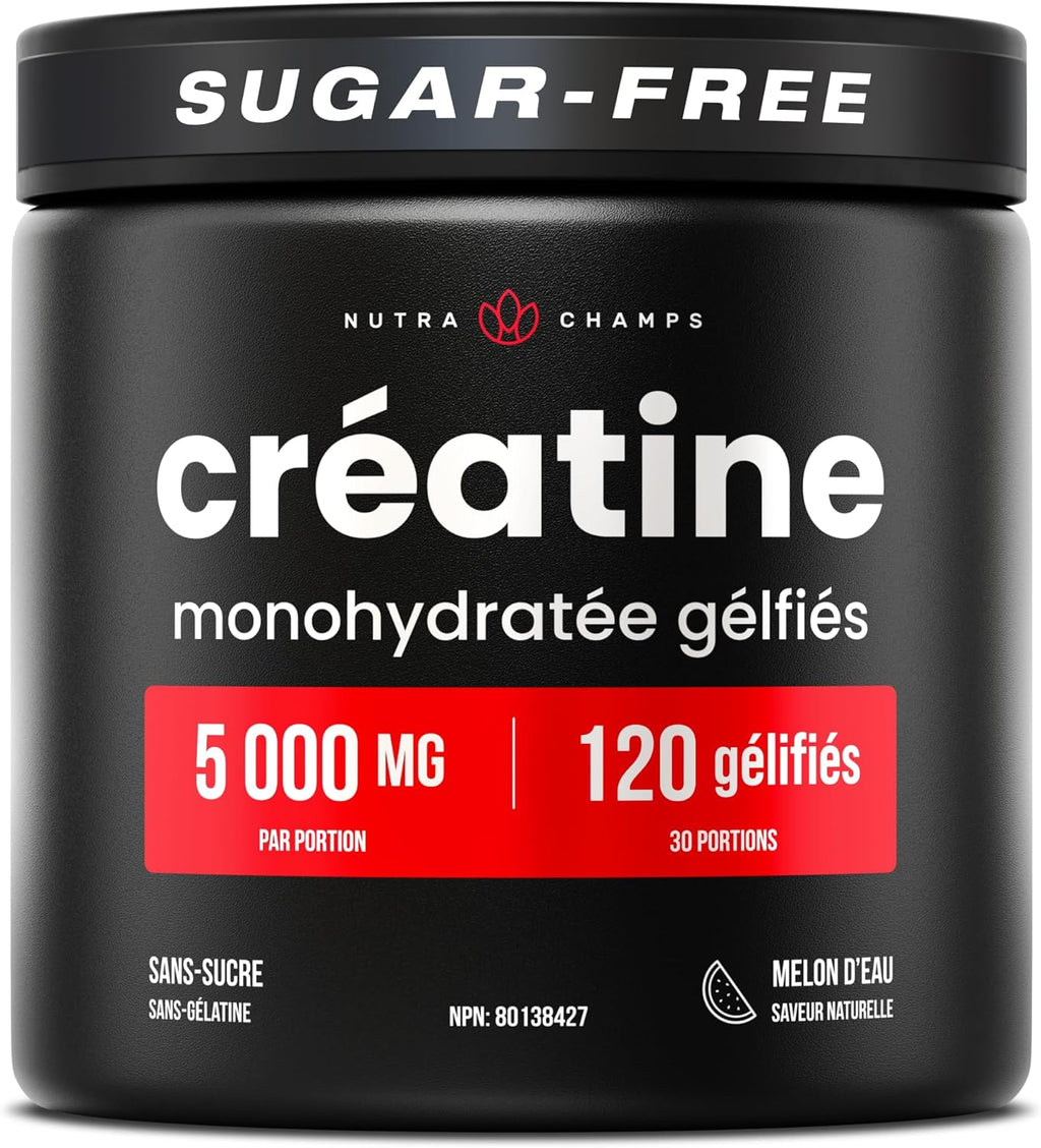 Creatine Monohydrate Gummies 5000Mg | Chewable Gummies for Men & Women | Sugar-Free Chewable Creatine Gummy Supplement for Muscle Recovery, Performance & Strength | 120 Gummies | 1250 Mg per Gummy