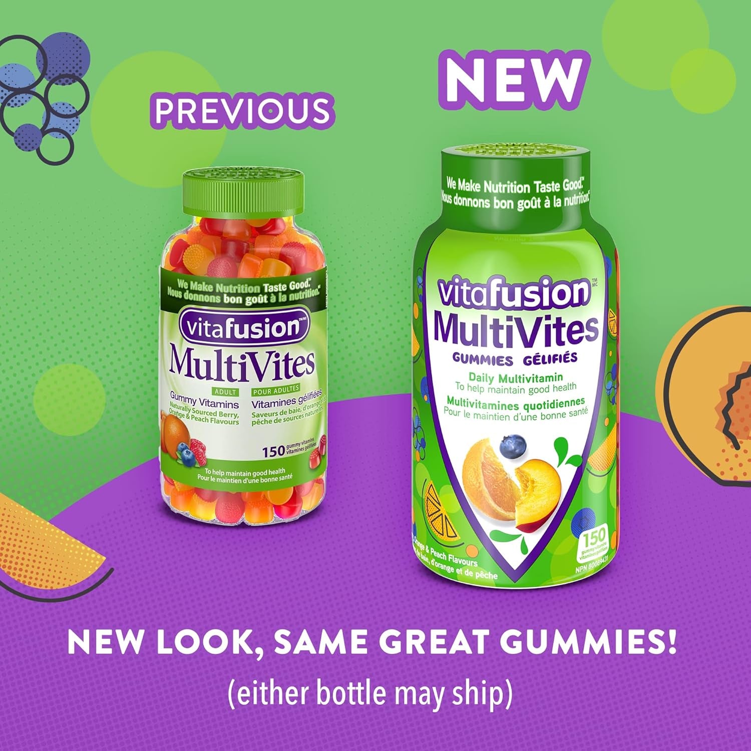 Vitafusion Multivites Gummies - Daily Multivitamin, Helps Maintain Healthy Eyes & Skin, Metabolism, and Immune Function, 12 Essential Nutrients, 75-Day Supply - 150 Count