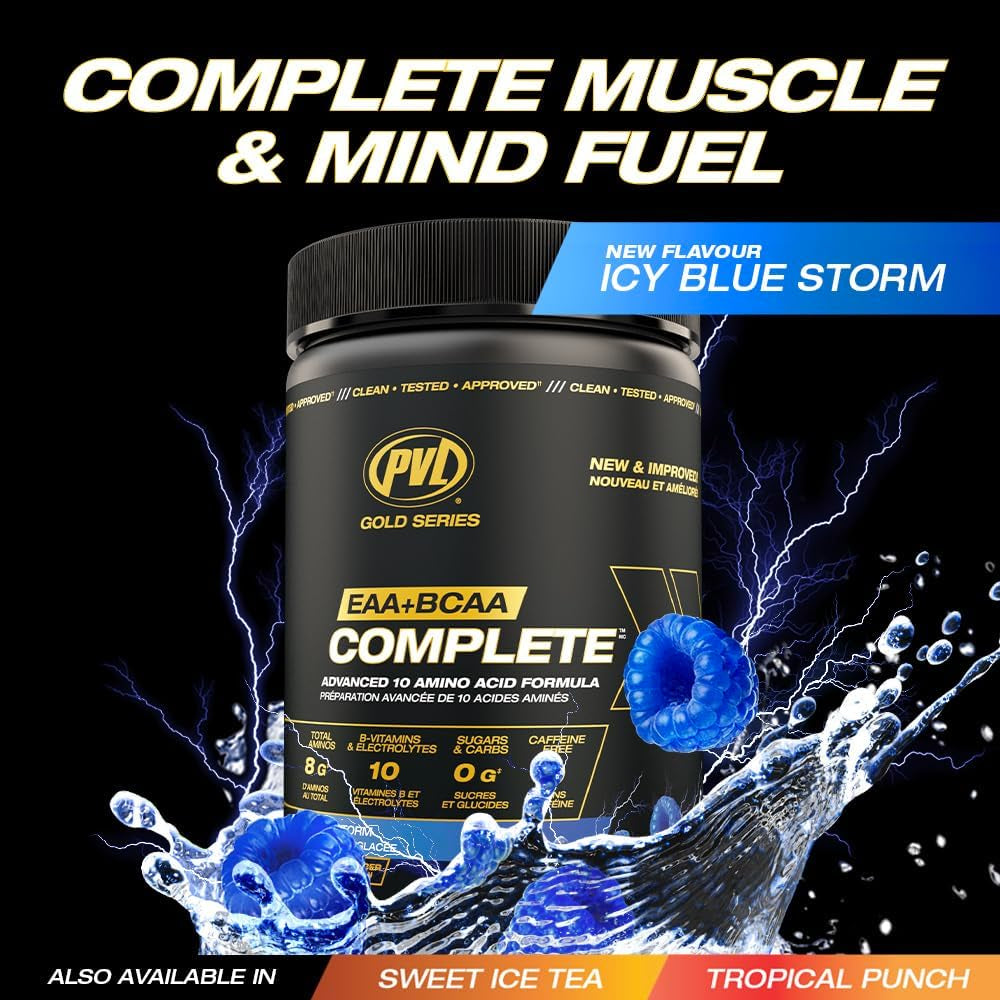 EAA BCAA COMPLETE | Pre, Intra or Post Workout – EAA/BCAA with L-Arginine, Amino Acid Supplement – Keto Friendly – (886 G, Tropical Punch)