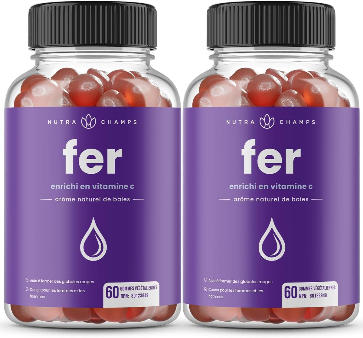 Iron Gummies 20Mg per Serving | Chewable Iron Supplement with Vitamin C for Gentle Absorption | for Women, Kids & Toddlers | Prenatal Gummy Supplement for Energy & Immune Support | Vegan & Non-Gmo | 120 Gummies
