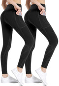 High Waisted Tummy Control Leggings for Women Yoga Pants with Pockets Workout Squat Proof Tights