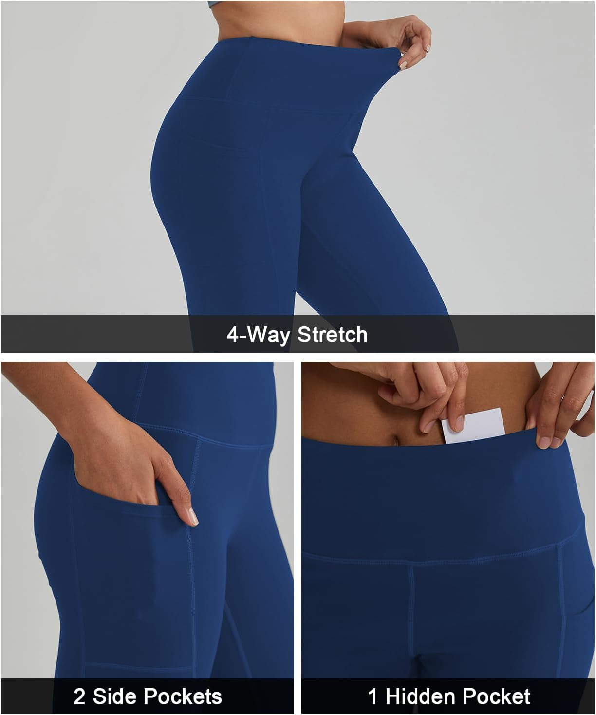 High Waisted Tummy Control Leggings for Women Yoga Pants with Pockets Workout Squat Proof Tights