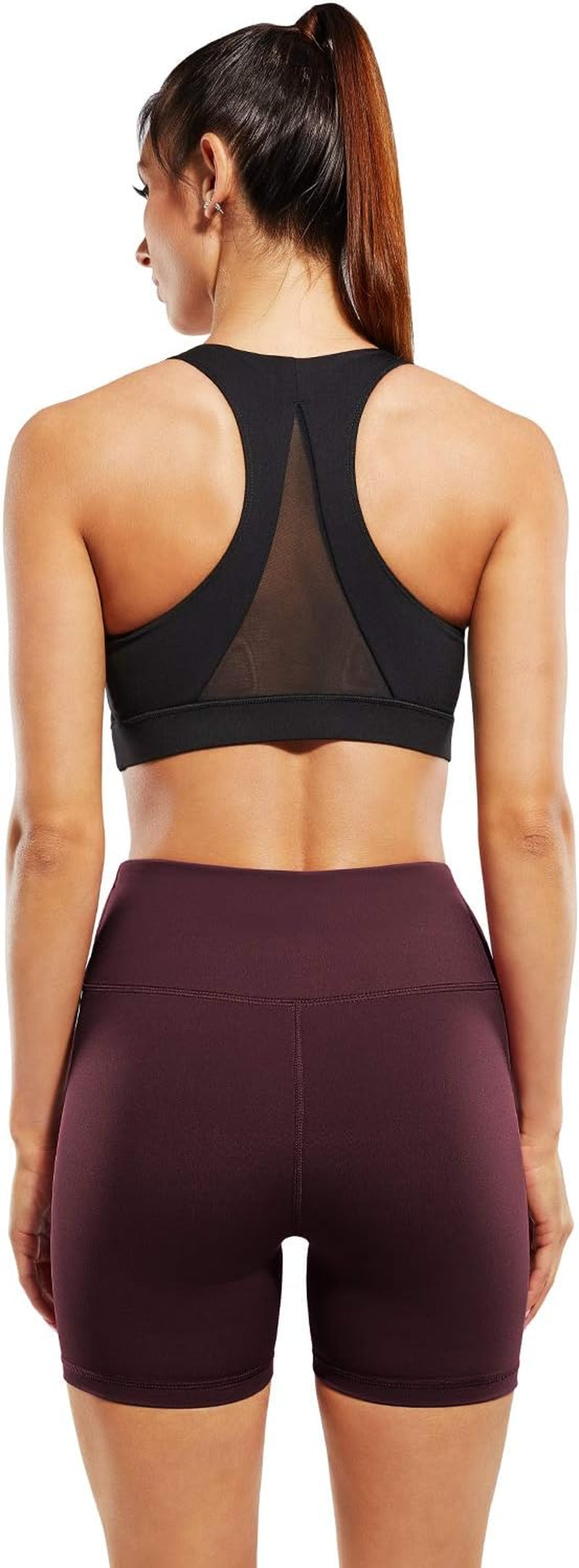 Biker Shorts Women High Waist Yoga Shorts with Pockets Non See-Through Workout Running Shorts