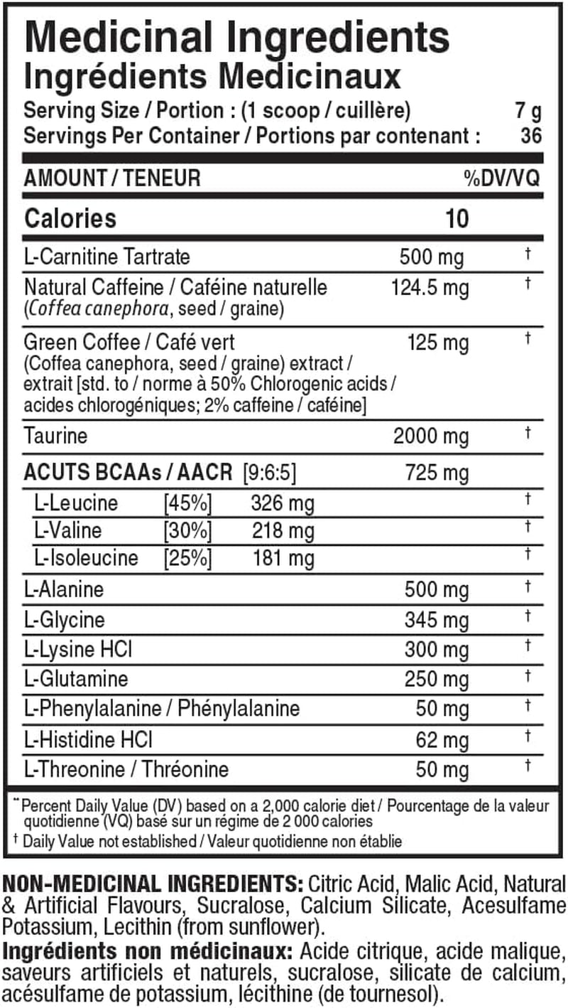 - AMINOCUTS (A:CUTS) - Weight-Management BCAA (L-Carnitine + Taurine + Green Coffee) - Watermelon - 252 Gram - 36 Servings