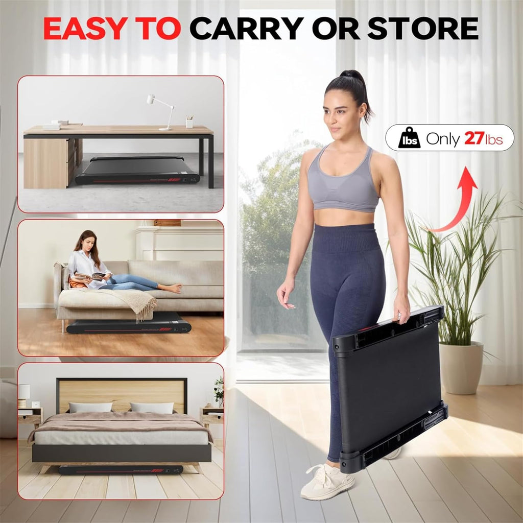 4 in 1 Walking Vibration Pad Treadmill, Walking Treadmill Pad for Home with Remote Control and APP