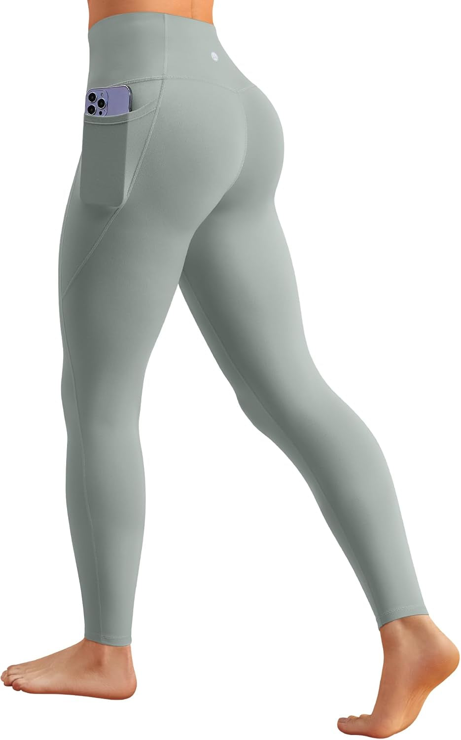 Bareluxe Womens Leggings with Pockets 25" No Front Seam High Waisted Workout Gym Yoga Pants Tights