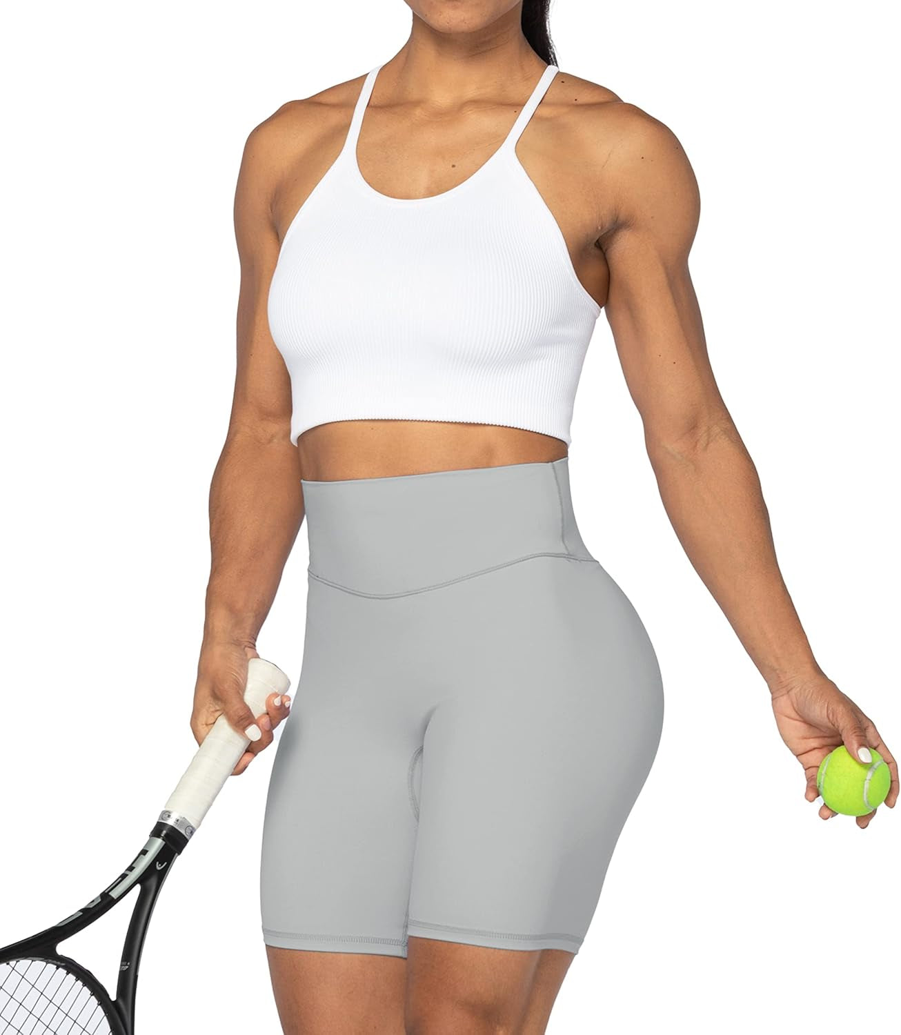 High Waist Biker Shorts for Women No Front Seam Soft Yoga Workout Gym Bike Shorts Tummy Control Squat Proof