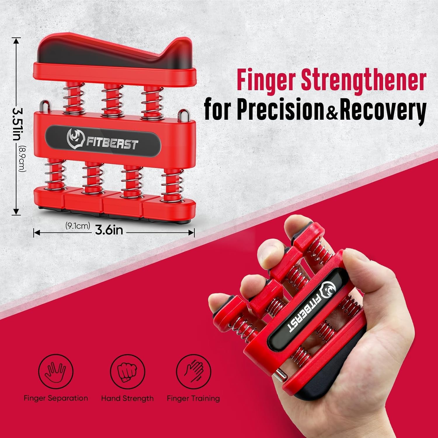 Grip Strength Trainer, Hand Gripper Strengthener Kit - 6 Pack with Adjustable Resistance Forearm Strengthener, Forearm Exerciser and Massage Balls for Hand Therapy, Grip Training