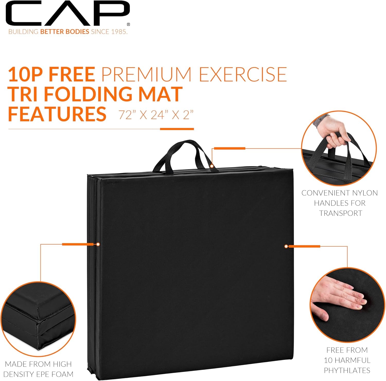 Folding Anti-Tear Exercise & Gymnastics Balance Mat – Multi-Purpose Fitness, Aerobics, & Training | Multiple Options