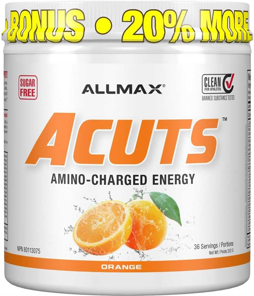 - AMINOCUTS (A:CUTS) - Weight-Management BCAA (L-Carnitine + Taurine + Green Coffee) - Arctic Orange - Dye Free - 252 Gram - 36 Servings